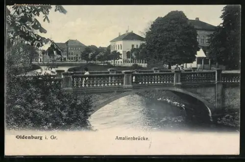 AK Oldenburg i. Gr., Amalienbrücke