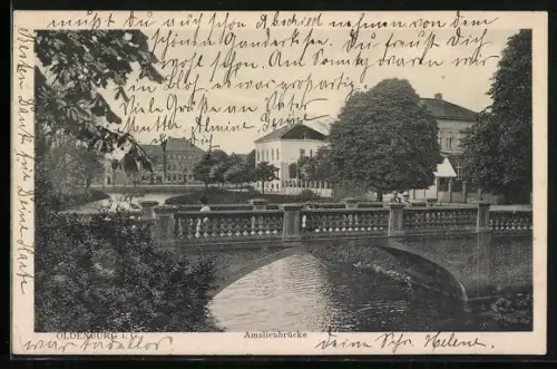 AK Oldenburg i. Gr., Amalienbrücke