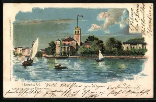 Lithographie Hamburg, Uhlenhorster Fährhaus