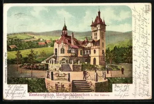 Lithographie Bad Rehburg, Restauration Matteschlösschen
