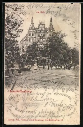 AK Berlin-Charlottenburg, Am Knie, Strassenbahn