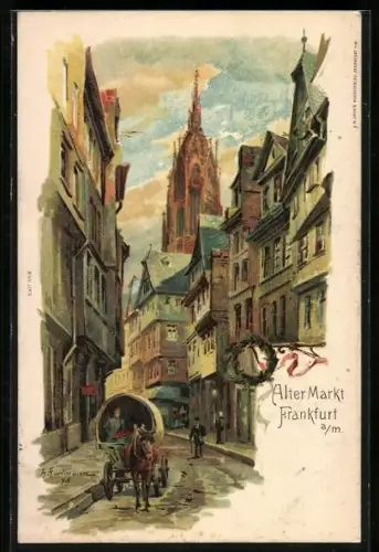Lithographie Alt-Frankfurt, Alter Markt