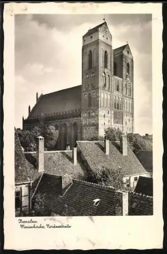 AK Breslau, Marienkirche Nordwestseite