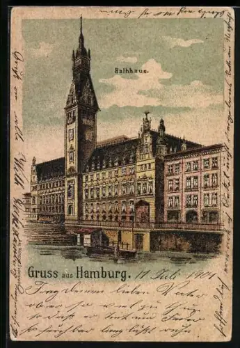 Lithographie Hamburg, Rathaus