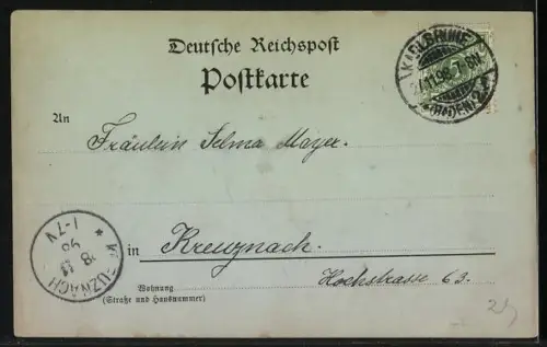 Mondschein-AK Karlsruhe, Marktplatz, Rathaus, Stadtkirche