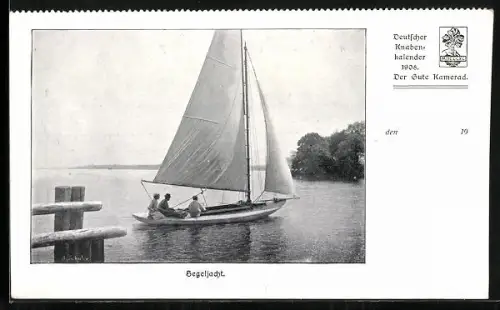 AK Segeljacht, Deutscher Knabenkalender 1908