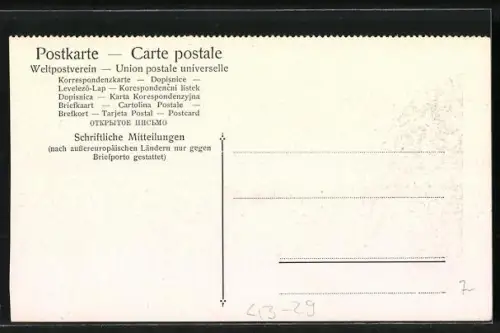 AK Mondnacht mit Segelboot, Deutscher Mädchenkalender 1908
