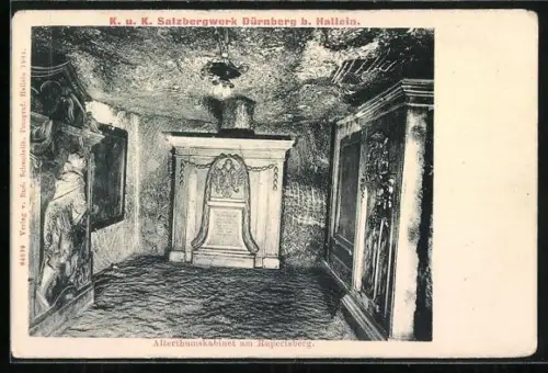 AK Dürnberg b. Hallein, Alterthumskabinet am Rupertsberg im Salzbergwerk