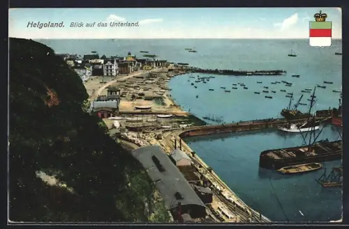 AK Helgoland, Blick auf das Unterland