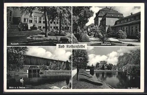 AK Bad Rothenfelde, Kurpark, Badehaus, Saline