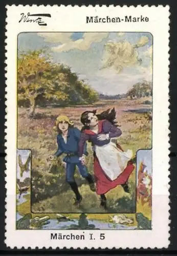 Reklamemarke Märchen - Szene aus Hänsel & Gretel