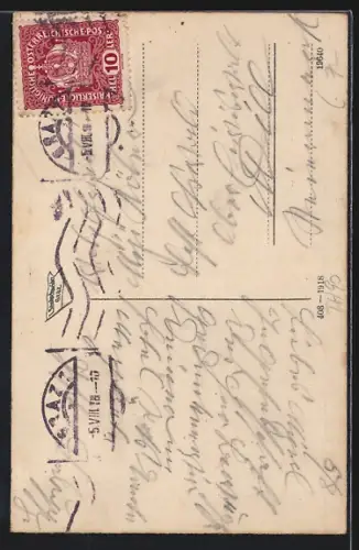 AK Maria Trost bei Graz, Kirche mit Flurkreuz