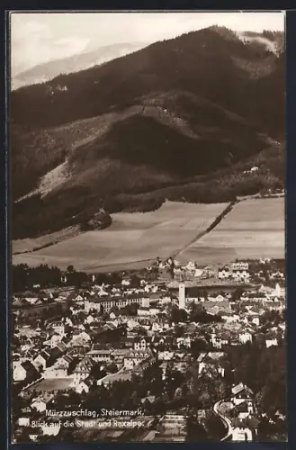 AK Mürzzuschlag, Blick auf die Stadt und Raxalpe