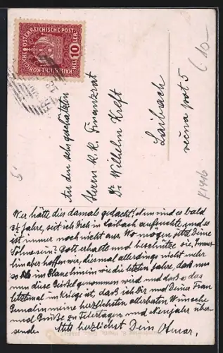AK Adriach bei Frohnleiten, Ortspartie mit Kirche