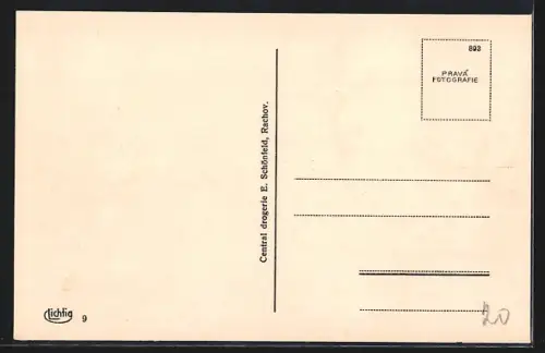 AK Rachov-Zipcerei, Totalansicht aus der Vogelschau