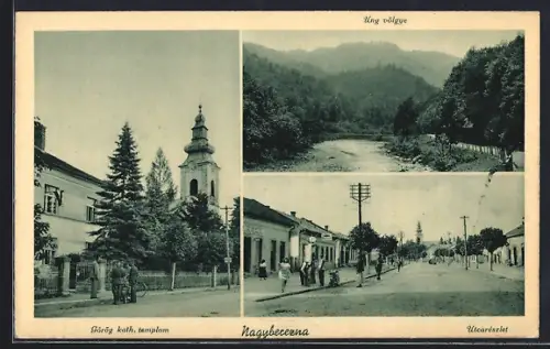 AK Nagyberezna, Görög kath. templom, Utcareszlet