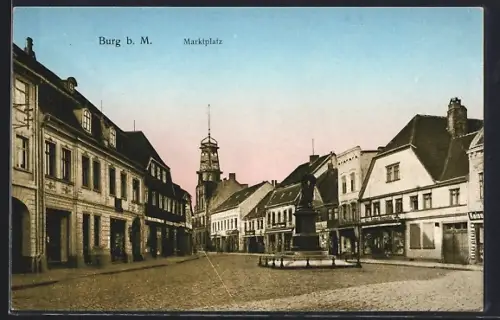 AK Burg / Anhalt, Marktplatz