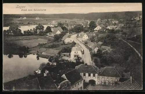 AK Lagow, Blick vom Schlossturm