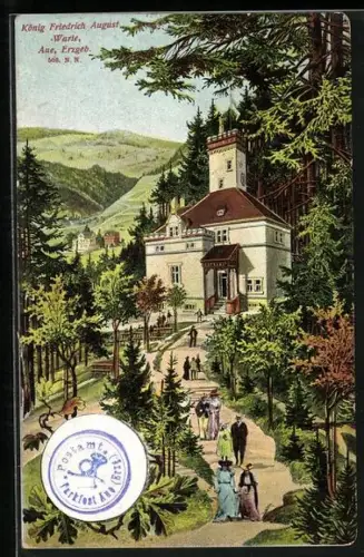 AK Aue / Erzgebirge, Gasthaus auf der König Friedrich August Warte