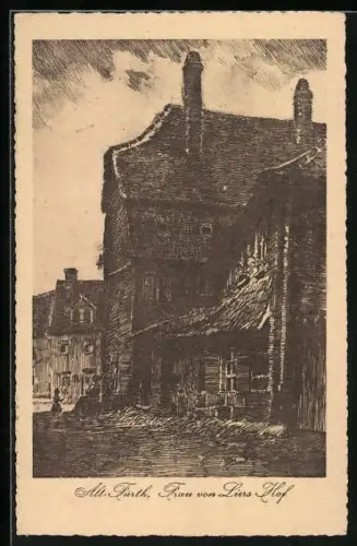 AK Alt-Fürth / Bayern, Frau von Liers Hof