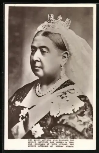 AK Queen Victoria, founder of the Jubilee Institute for Nurses