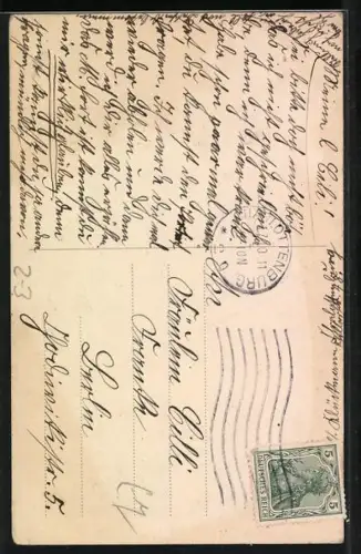 AK Postbote in Uniform mit Briefen