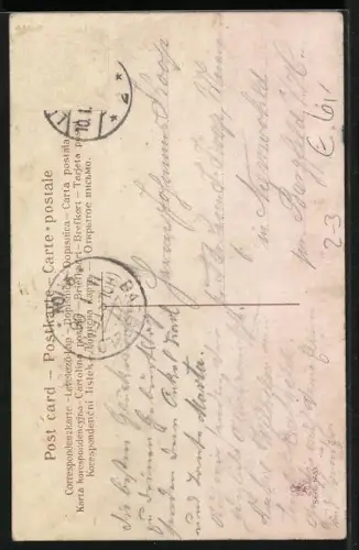 AK Briefträger überbringt einen Brief mit Aufschrift 1000 Mark