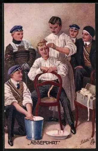 AK Abgeführt, Blutender Student wird verarztet, studentische Szene