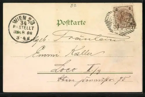 Lithographie Student im vollen Wix mit Bierkrug und Heiligenschein aus Heringen