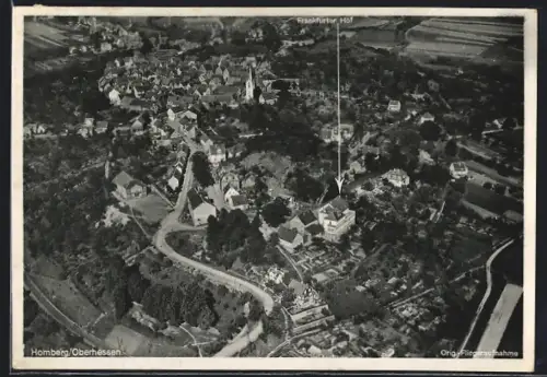 AK Homberg / Oberhessen, Hotel Frankfurter Hof, Orig. Fliegeraufnahme