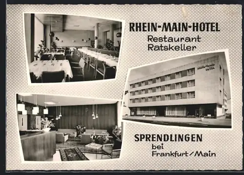AK Sprendlingen / Dreieich, Rhein-Main-Hotel mit Restaurnt Ratskeller