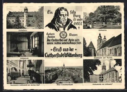 AK Wittenberg / Elbe, Lutherhaus, Inneres Lutherstube, Stadtkirche und Kapelle