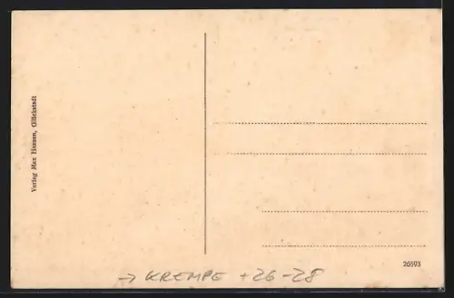 Steindruck-AK Krempe, Bauernhof in der Kremper Marsch