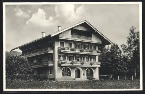 AK Schönau / Berchtesgaden, Partie am Hotel Landhaus Stoll