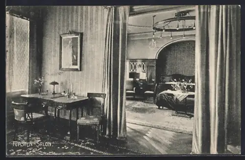 AK Hamburg, Grand Hotel Vier Jahreszeiten, Am Alsterbassin, Fürsten-Salon, Innenansicht