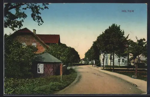 AK Hilter / Teutoburger Wald, Strassenpartie