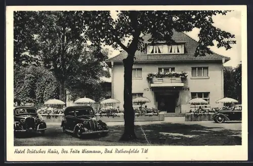 AK Bad Rothenfelde / Teutoburger Wald, Hotel Deutsches Haus Fritz Wiemann