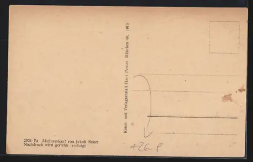 Künstler-AK Hans Pernat: Rottenbuch / Obb., Ortsansicht mit Schönberg