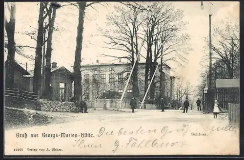 AK Georgs-Marien-Hütte, Schloss, Schlagbaum