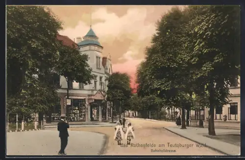 AK Bad Rothenfelde am Teutoburger Wald, Partie in der Bahnhofstrasse