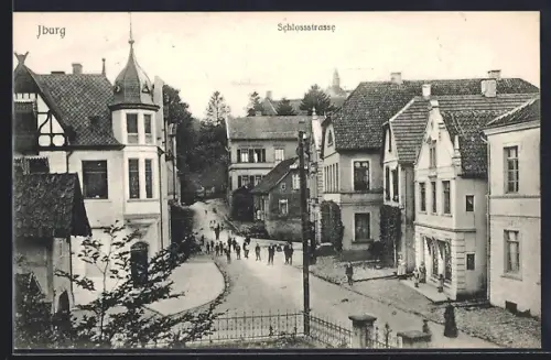 AK Iburg, Blick über die Schlossstrasse