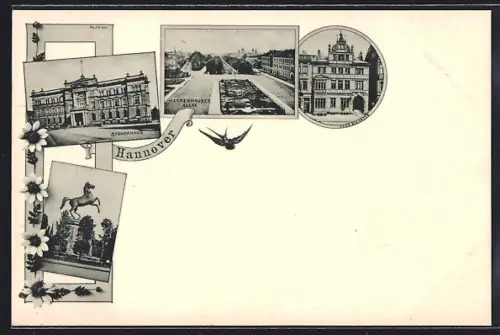 AK Hannover, Herrenhauser Allee, Ständehaus, Haus der Väter