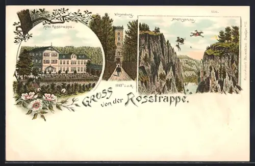 AK Thale, Winzenburg, Hotel Rosstrappe, Hexensprung