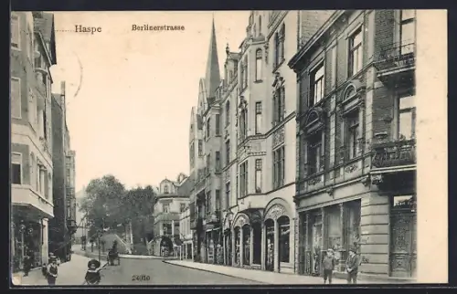 AK Haspe, Berlinerstrasse mit Wohngebäuden
