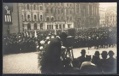 Foto-AK Bremen, Feierlichkeiten am 18.10.1913, Geschäft Bernhard Loose & Co.