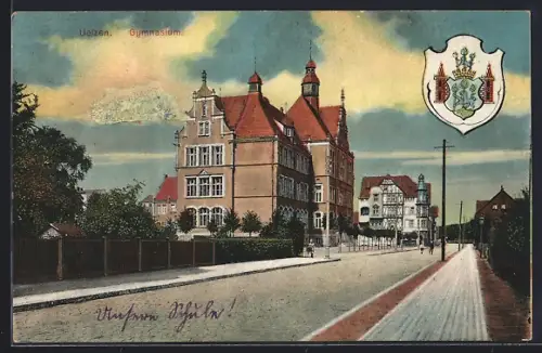 AK Uelzen, Schillerstrasse mit Gymnasium