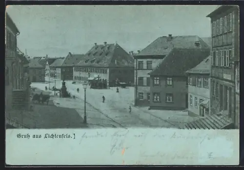 AK Lichtenfels / Main, Blick auf einen Platz