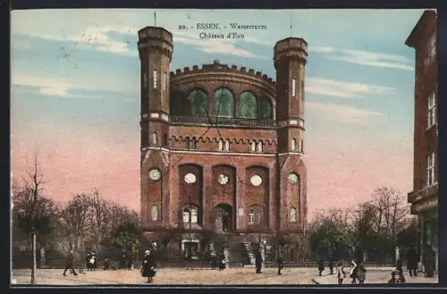 AK Essen / Ruhr, Partie am Wasserturm