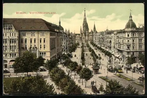 AK Berlin, Wittenbergplatz, Strassenszene, Kaiser-Wilhelm-Gedächtniskirche