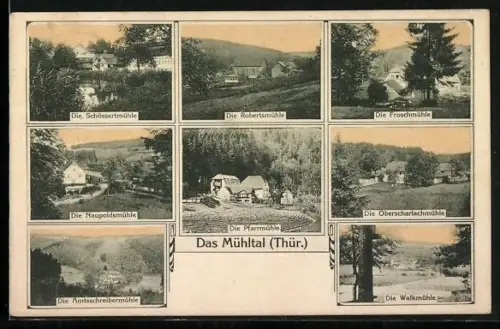 AK Mühltal / Eisenberg, Schössermühle, Robertsmühle, Pfarrmühle
